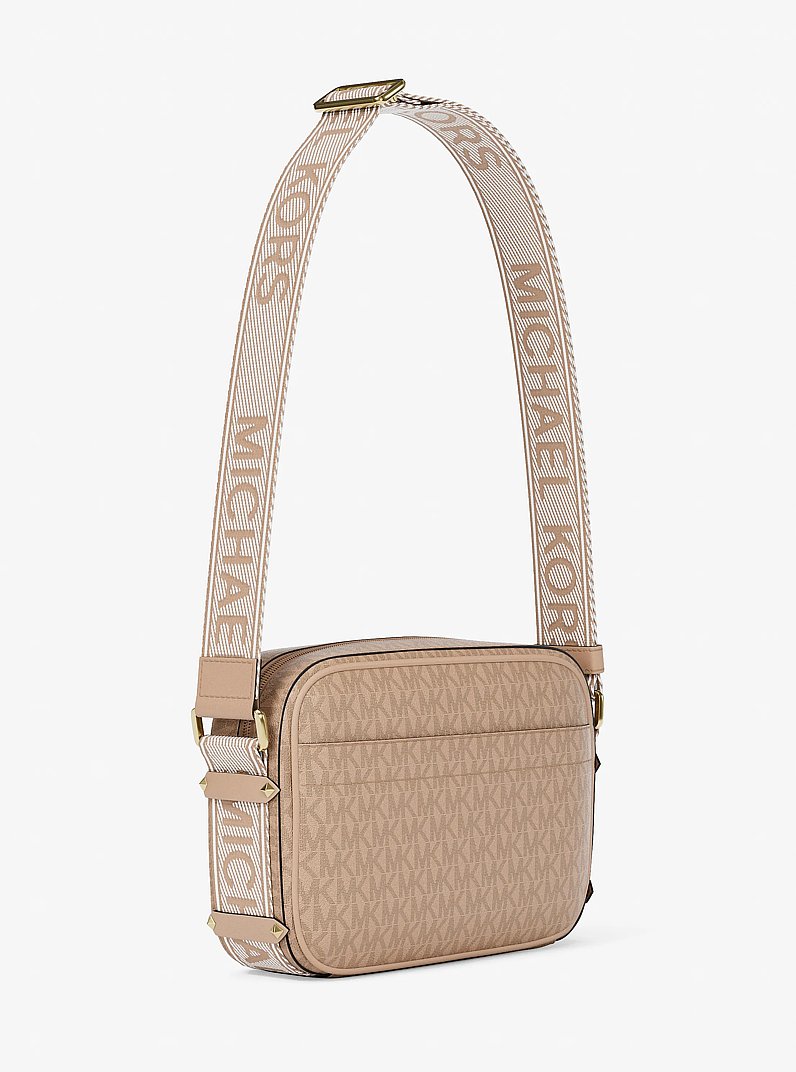 Maeve Large Signature Logo Crossbody Bag in KHAKI | Michael Kors