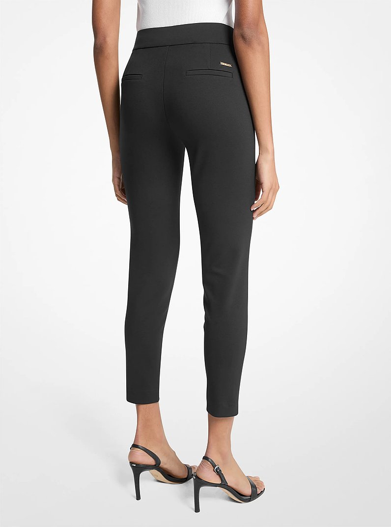 Pantalon en m&eacute;lange de viscose &agrave; fermeture &eacute;clair in NOIR | Michael Kors