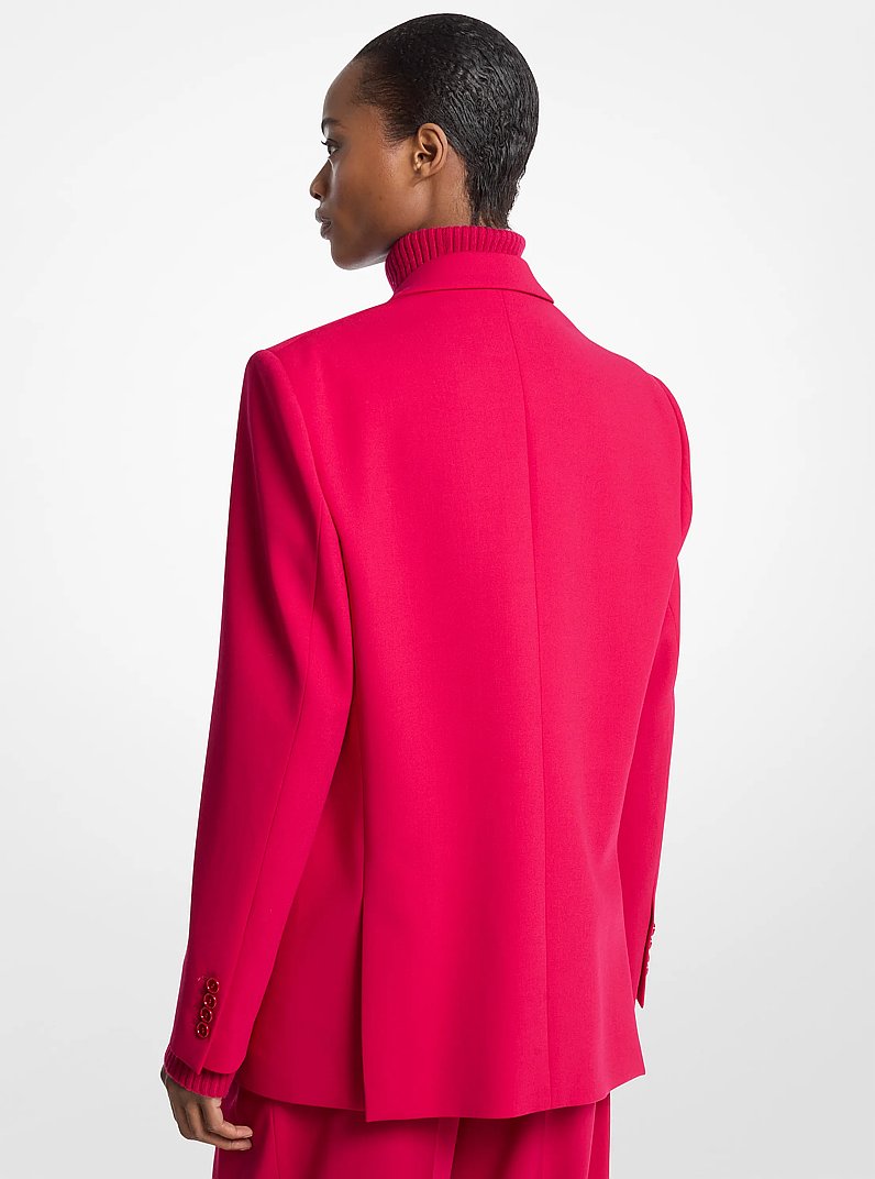 Nico Stretch Wool Crepe Blazer in RASPBERRY | Michael Kors