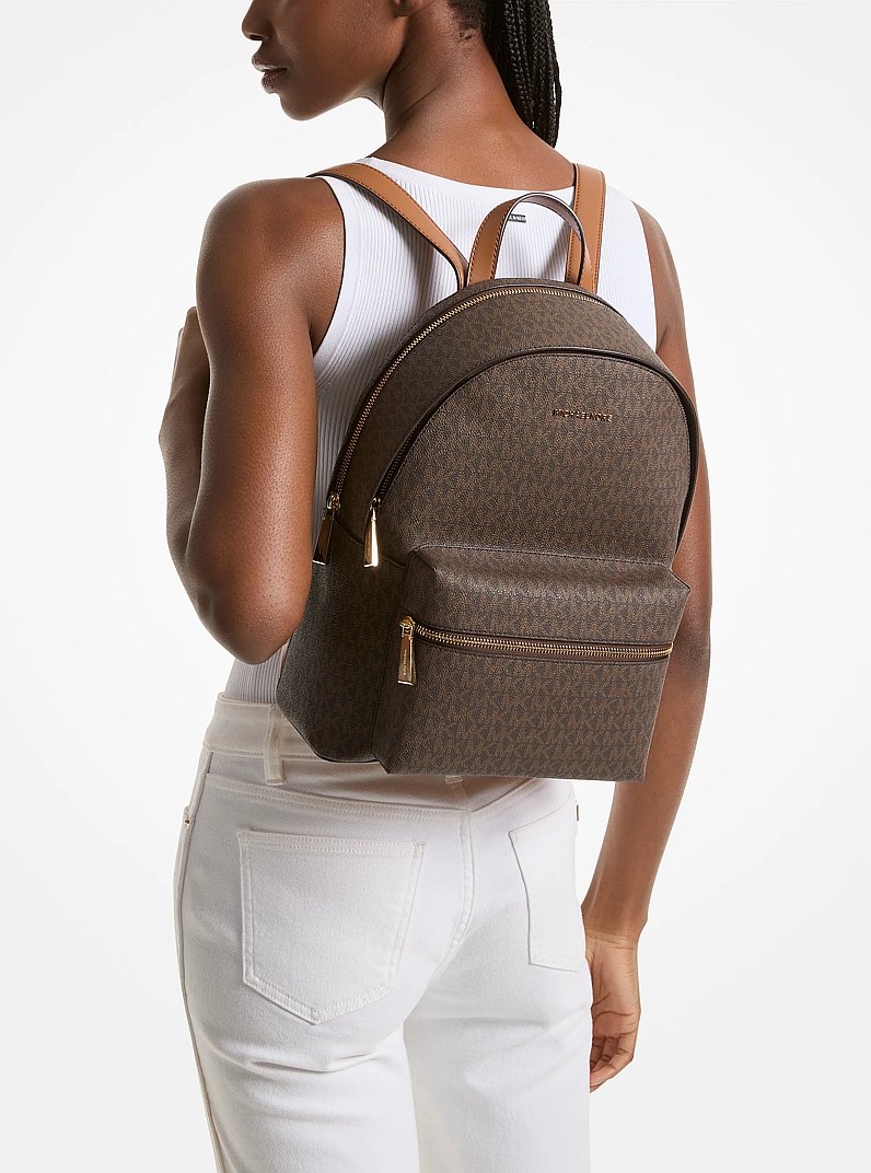 Sally Medium 2-In-1 Logo Backpack in BRN/ACORN | Michael Kors