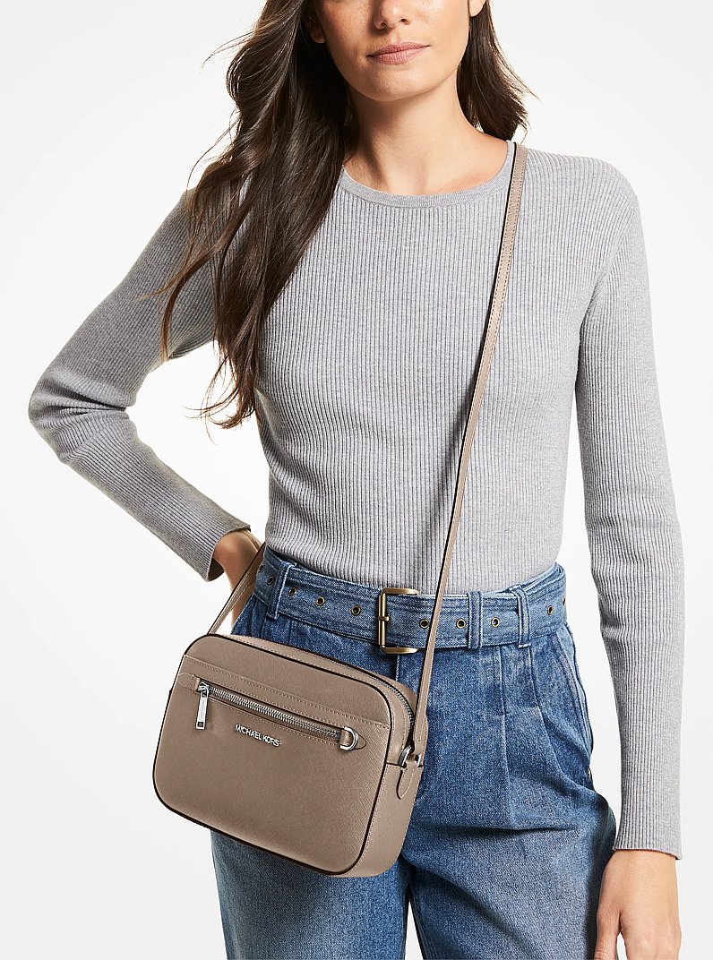 Bolsa cruzada Jet Set grande de piel Saffiano in CREP&Uacute;SCULO | Michael Kors