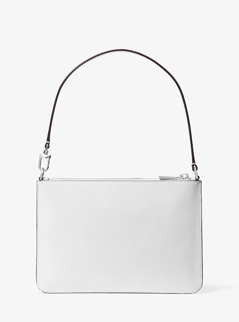 Jet Set Large Leather Convertible Zip Wristlet in OPTIC WHITE | Michael Kors