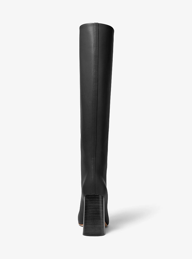 Arianna Leather City Boot in BLACK | Michael Kors