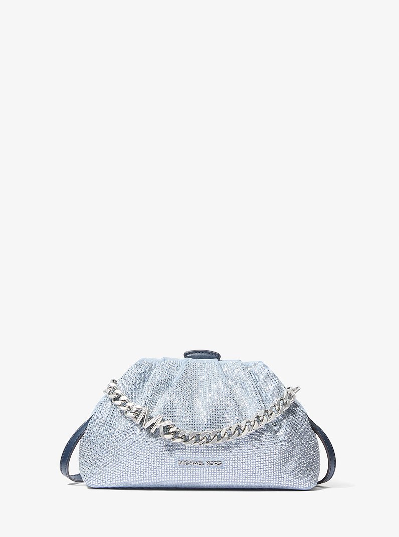 【新品】マイケルコース バッグ ショルダーバッグ MICHAEL KORS ノラ スモール クリスタル ウォッシュドデニム チェーン クラッチ 3WAY 斜め掛け 35T4S7NC0C BLACK (ブラック) アウトレット レディース nola small crystal embellished washed denim crossbody bag Nola Small Crystal Embellished Washed Denim Crossbody Bag
