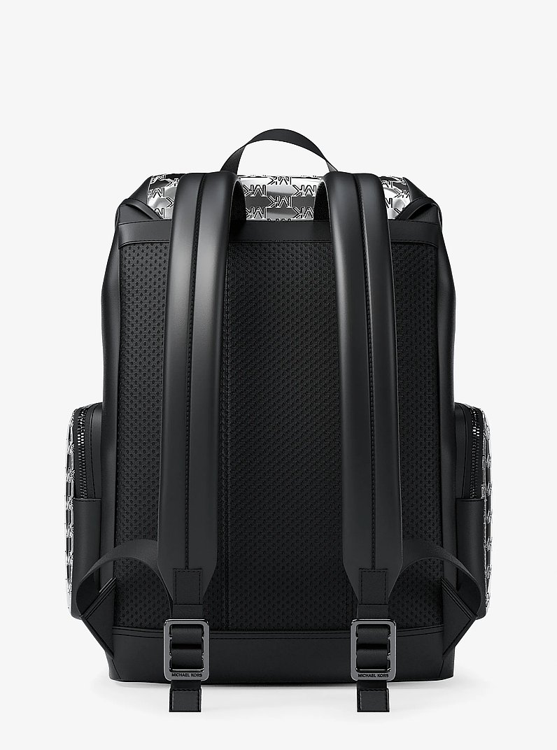 Cooper Medium Metallic Logo Debossed Backpack in SILVER - Sale