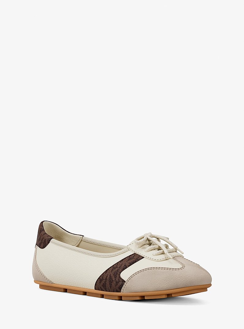 Brielle Signature Logo Trim Sneakerina in BROWN MULTI | Michael Kors