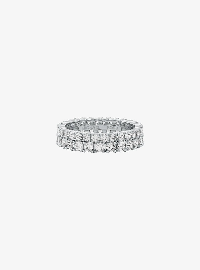Double Pav&eacute; Ring in SILVER | Michael Kors