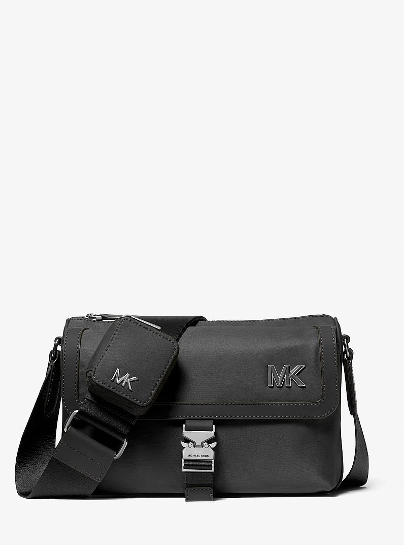 Eli Nylon Messenger Bag with Zip Pouch in BLACK | Michael Kors