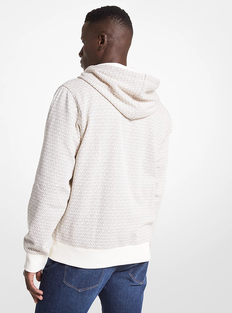 Logo Organic Cotton Blend Zip-Up Hoodie
