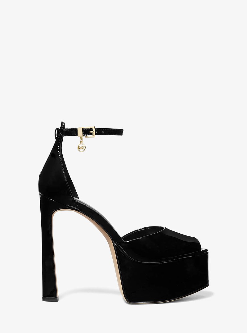 Peeptoe Martina aus Lackleder mit Plateau