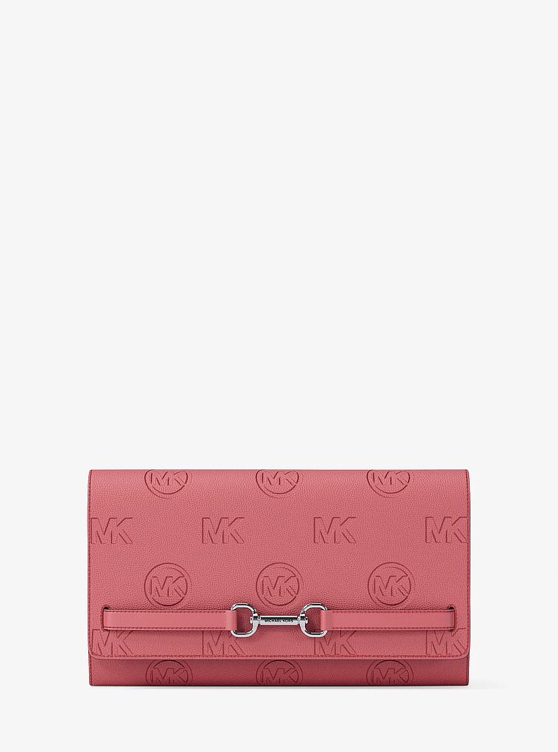Grand portefeuille Carson &agrave; logo grav&eacute; in HIBISCUS | Michael Kors