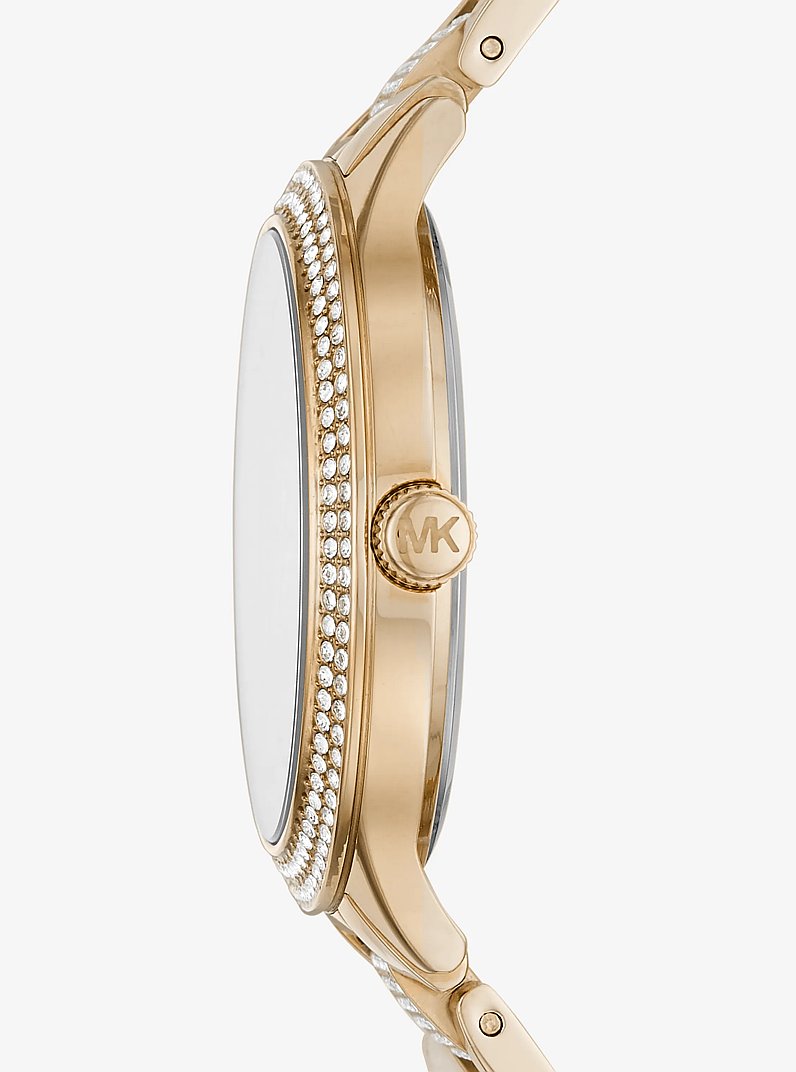 Montre dor&eacute;e &agrave; pav&eacute; in OR | Michael Kors