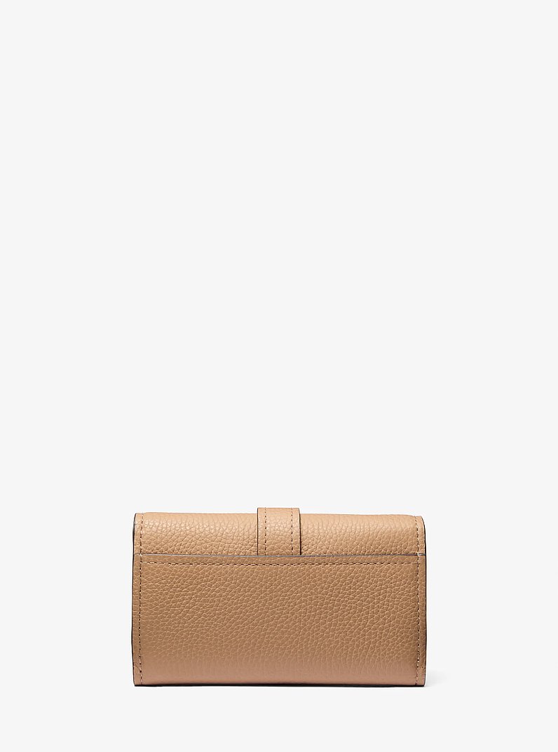 Nolita Medium Pebbled Leather Tri-Fold Wallet in CAMEL | Michael Kors