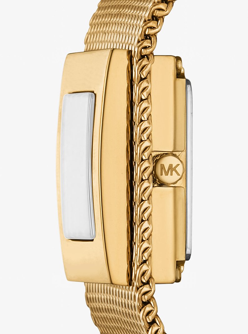 Petite Georgie Gold-Tone Mesh Watch in GOLD | Michael Kors