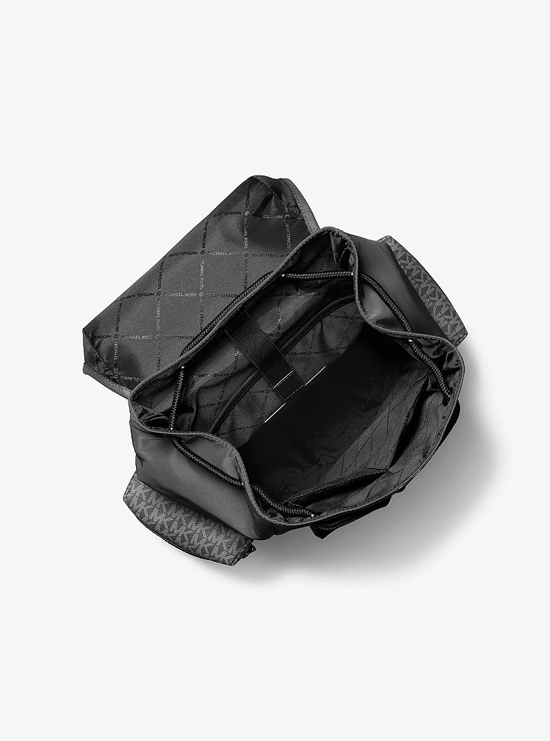 Cooper Signature Logo and Nylon Backpack in GUNMETAL | Michael Kors