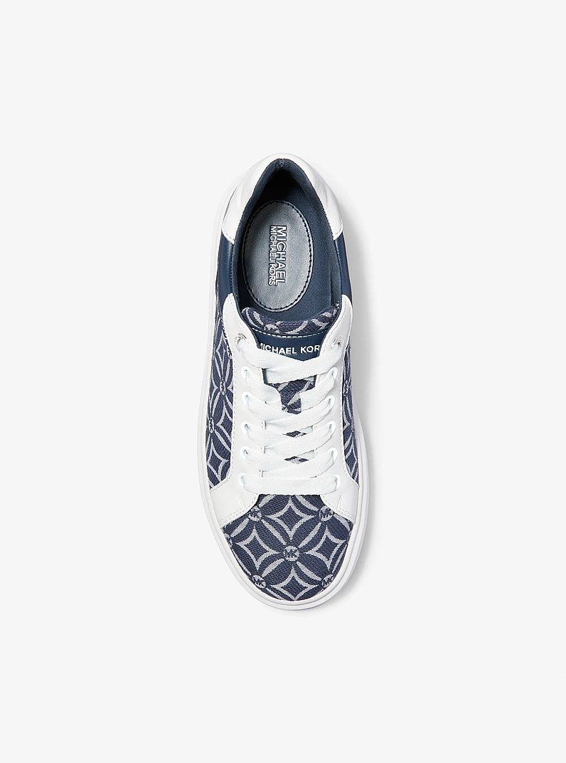 Romey Logo Jacquard Platform Sneaker in DENIM MULTI - Sale