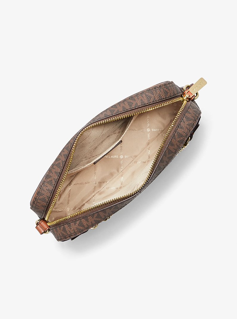 Bandolera Jet Set grande con logotipo in MARR&Oacute;N | Michael Kors