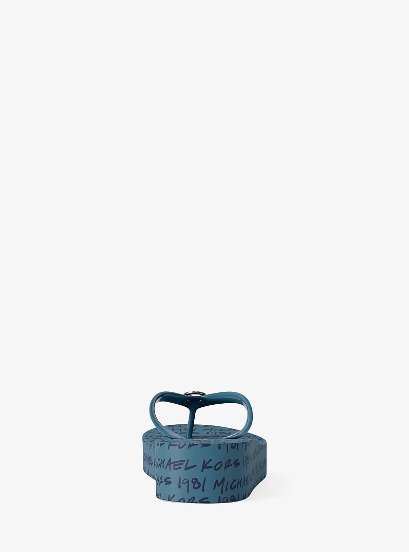 Bedford Logo Flip Flop in DENIM | Michael Kors