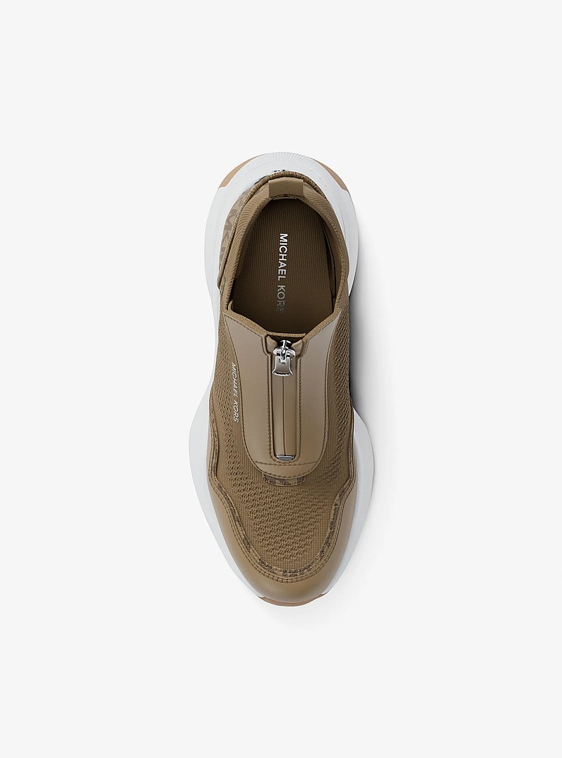 Zuma Leather Trainer in HUSK | Michael Kors