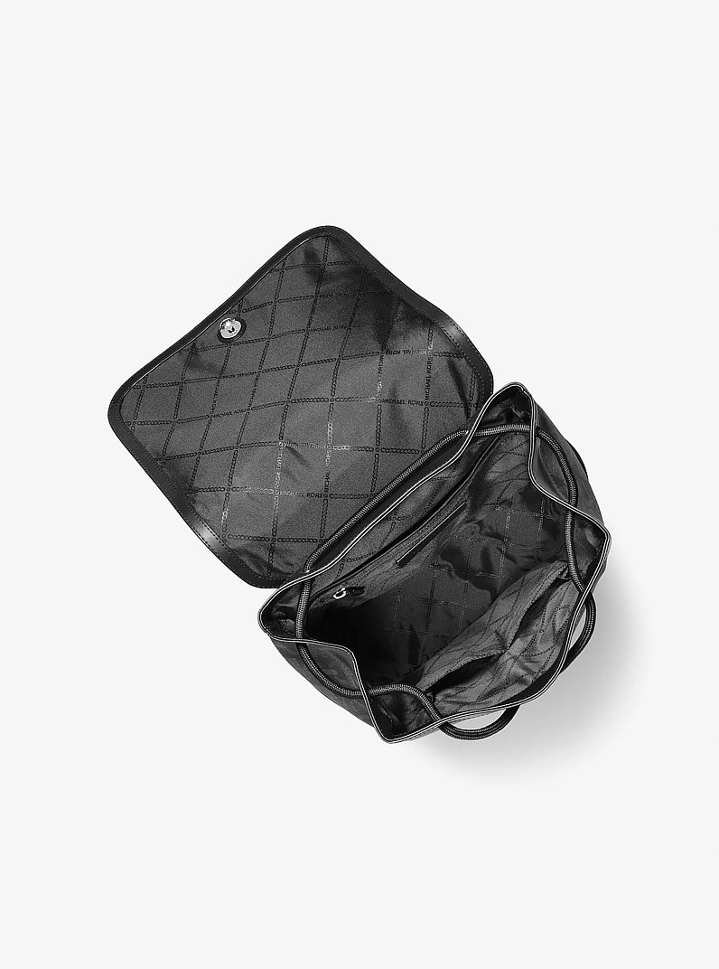 Hudson Empire Signature Logo Backpack in BLACK | Michael Kors