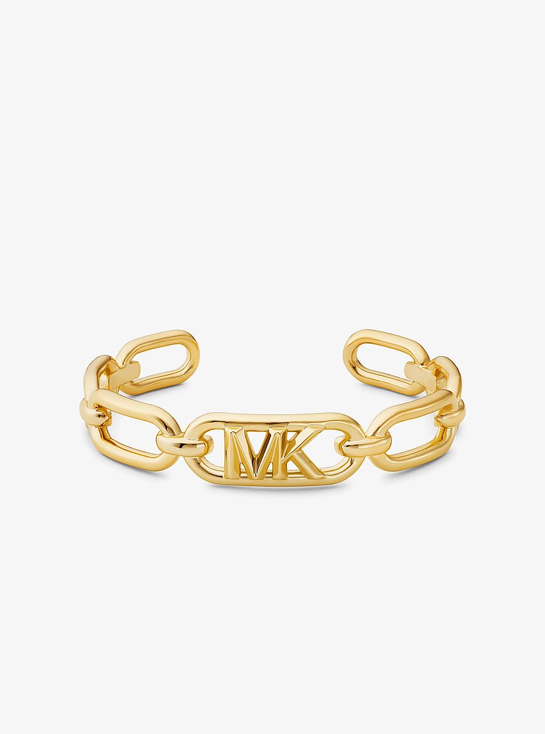 Empire Precious Metal-Plated Brass Chain-Link Cuff in GOLD | Michael Kors
