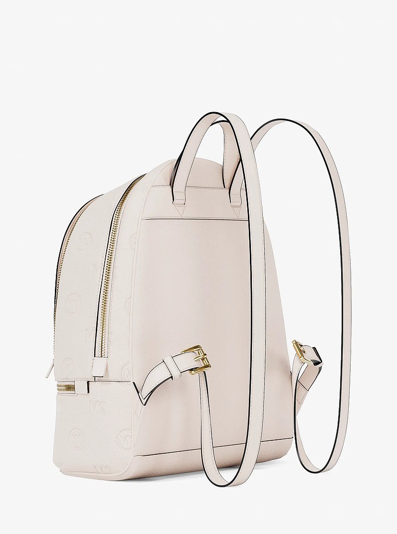Sac &agrave; dos Rhea de taille moyenne &agrave; logo grav&eacute; in CR&Egrave;ME L&Eacute;GER | Michael Kors