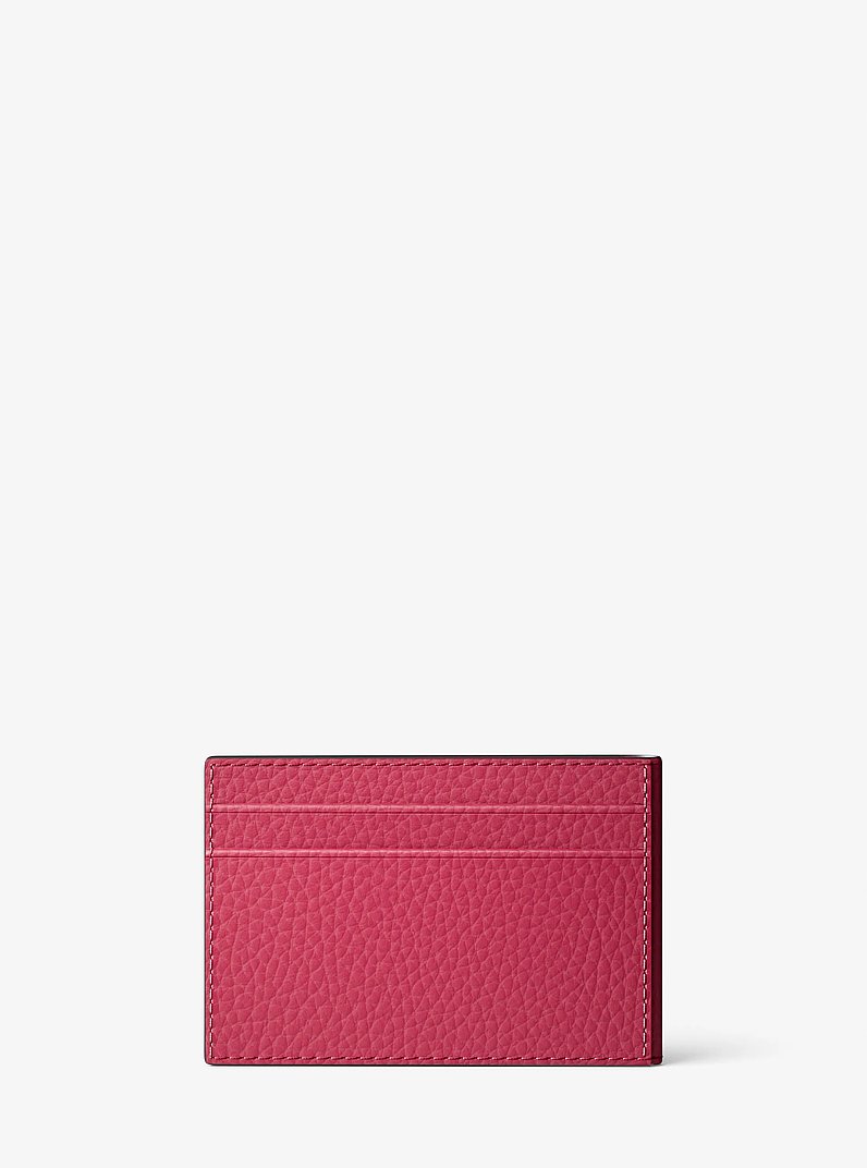 Cooper Pebbled Leather Wallet in DK RASPBERRY | Michael Kors
