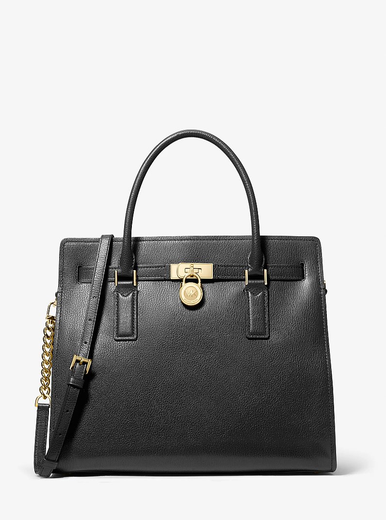 Borsa a mano Hamilton Moderne grande in pelle in NERO | Michael Kors