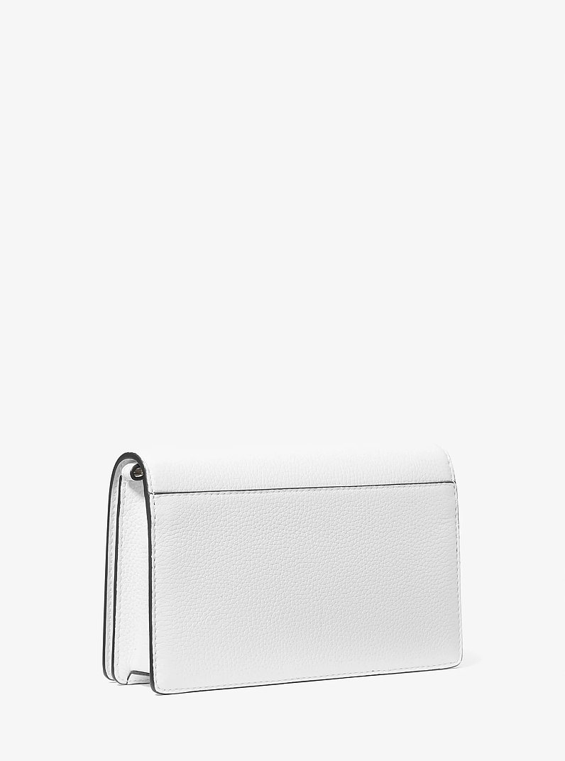 Jet Set Medium Pebbled Leather Crossbody Bag in OPTIC WHITE | Michael Kors