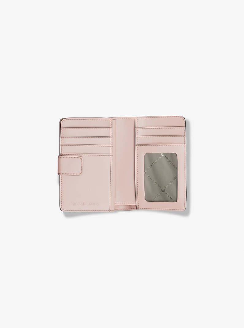 Jet Set Medium Signature Logo Bi-Fold Wallet in POWDER BLUSH | Michael Kors