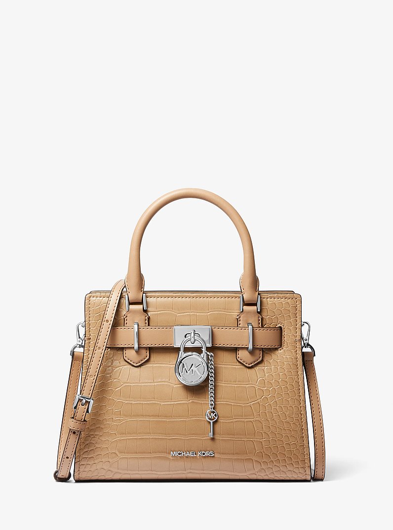 Hamilton Small Crocodile Embossed Satchel