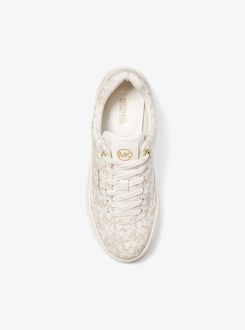 Hayes Empire Signature Logo Platform Sneaker in VANILLA | Michael Kors