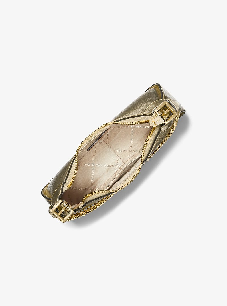 Wilma Small Metallic Crossbody Bag in PALE GOLD | Michael Kors
