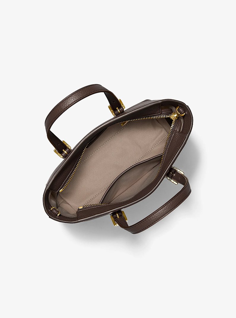 Quinn Small Pebbled Leather Convertible Crossbody Bag in CHOCOLATE | Michael Kors