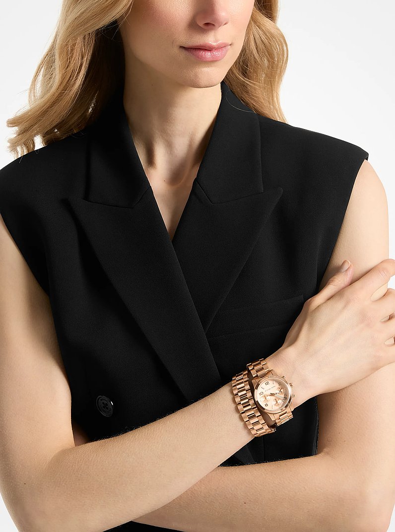 Montre enveloppante Runway de ton or rose in OR ROSE | Michael Kors