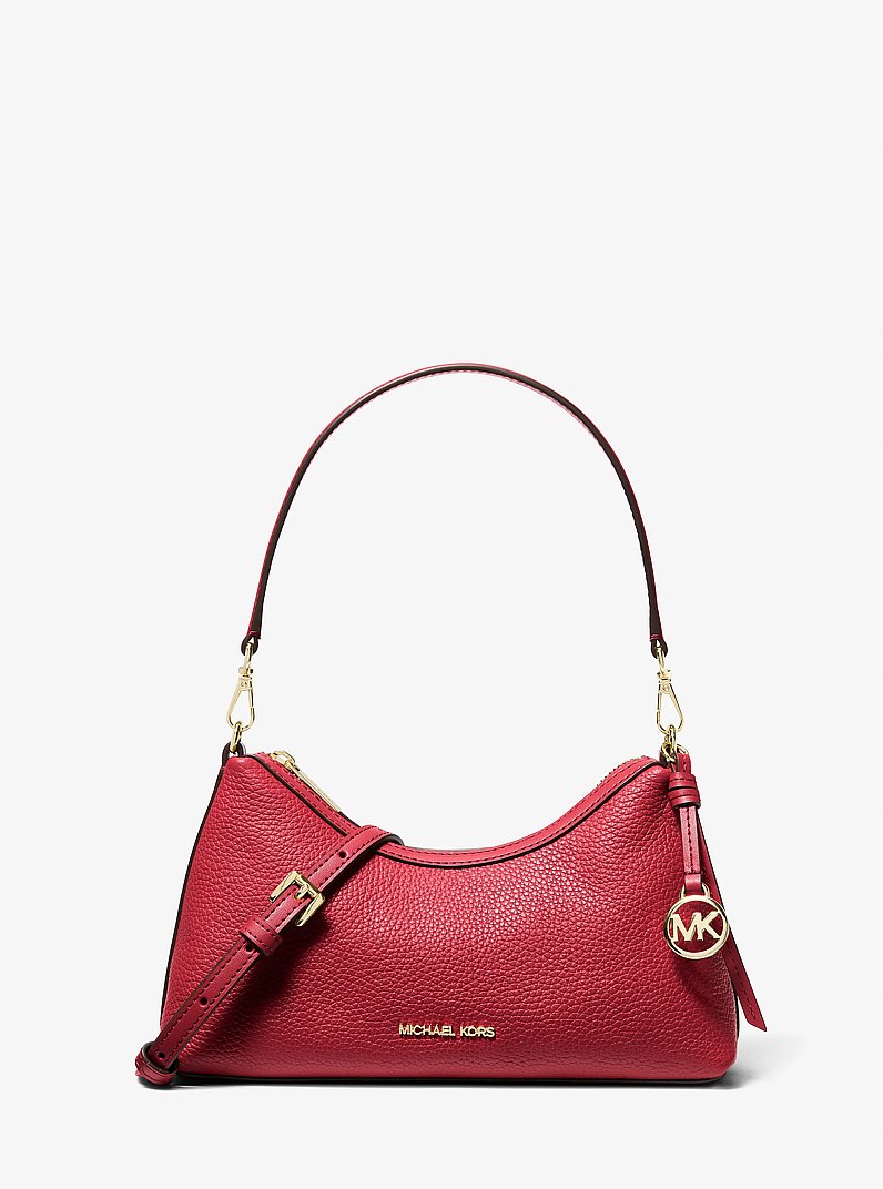Sammy Small Pebbled Leather Convertible Crossbody Bag in BRIGHT RED | Michael Kors