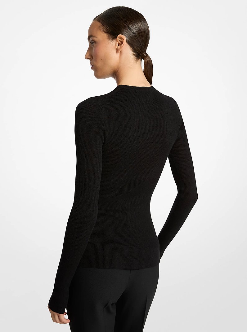 Pull Hutton en cachemire poids-plume in NOIR | Michael Kors