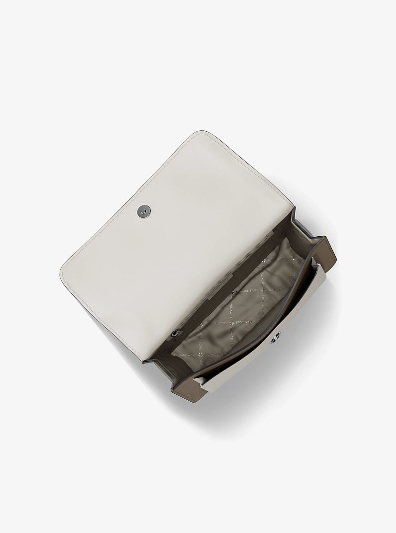 Geantă de umăr Claire mare din piele &icirc;n blocuri de culoare in S&Acirc;NGE DE BOU MULTICOLOR | Michael Kors