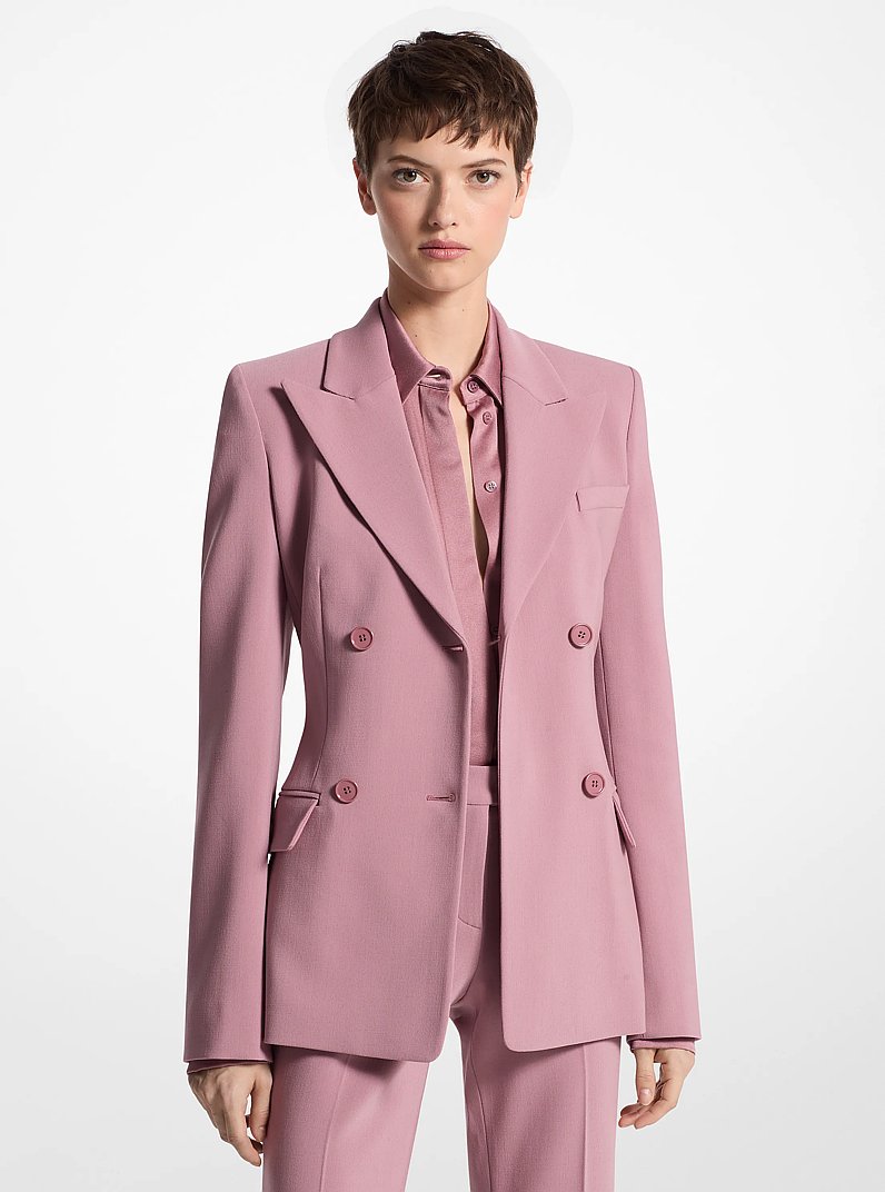 Stretch Wool Crepe Blazer in MAUVE | Michael Kors