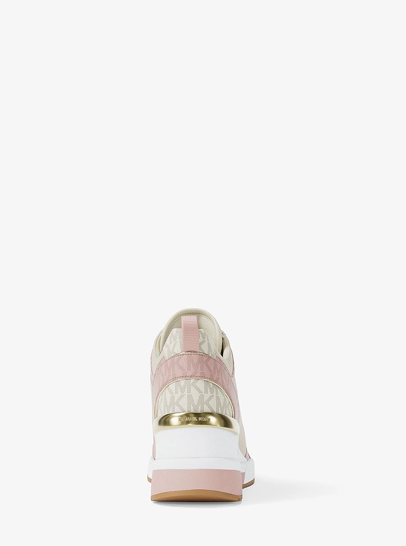 Espadrille &agrave; talon compens&eacute; Georgie &agrave; logo Signature in ROSE POUDR&Eacute; MULTI | Michael Kors
