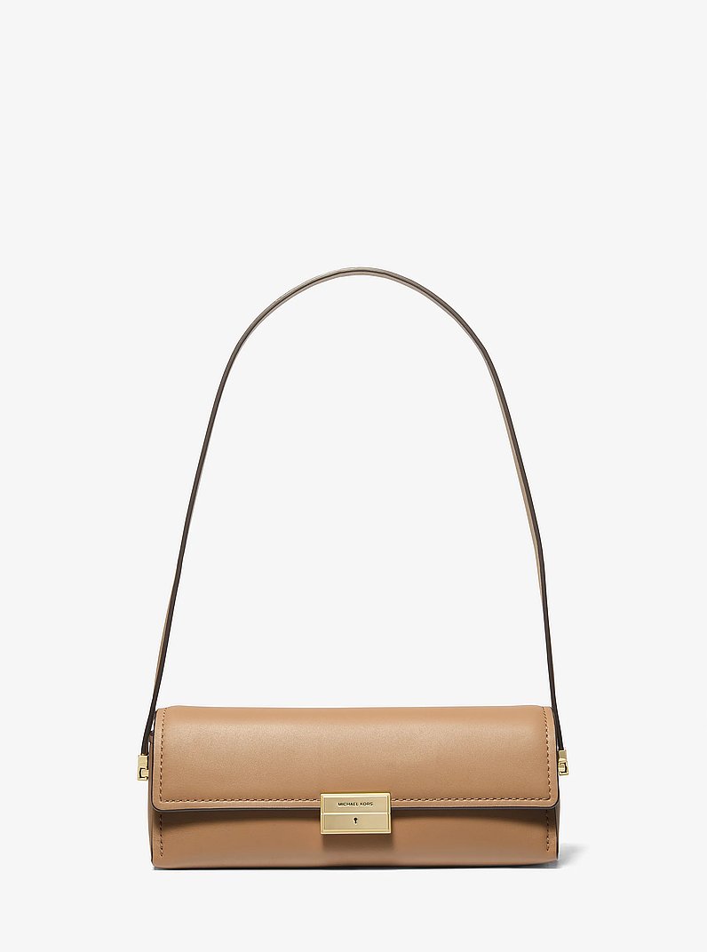 Ludlow Small Leather Convertible Pochette in BLACK - Sale 