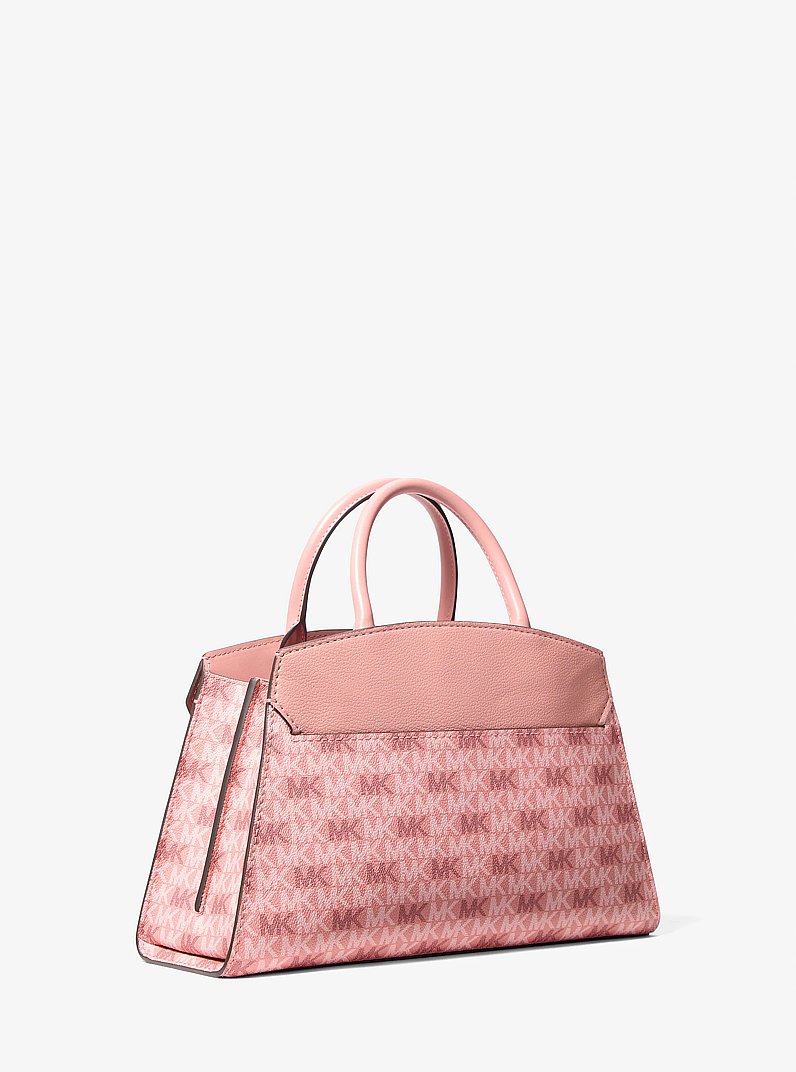 Greta Medium Signature Logo Satchel in SUNSET ROSE | Michael Kors