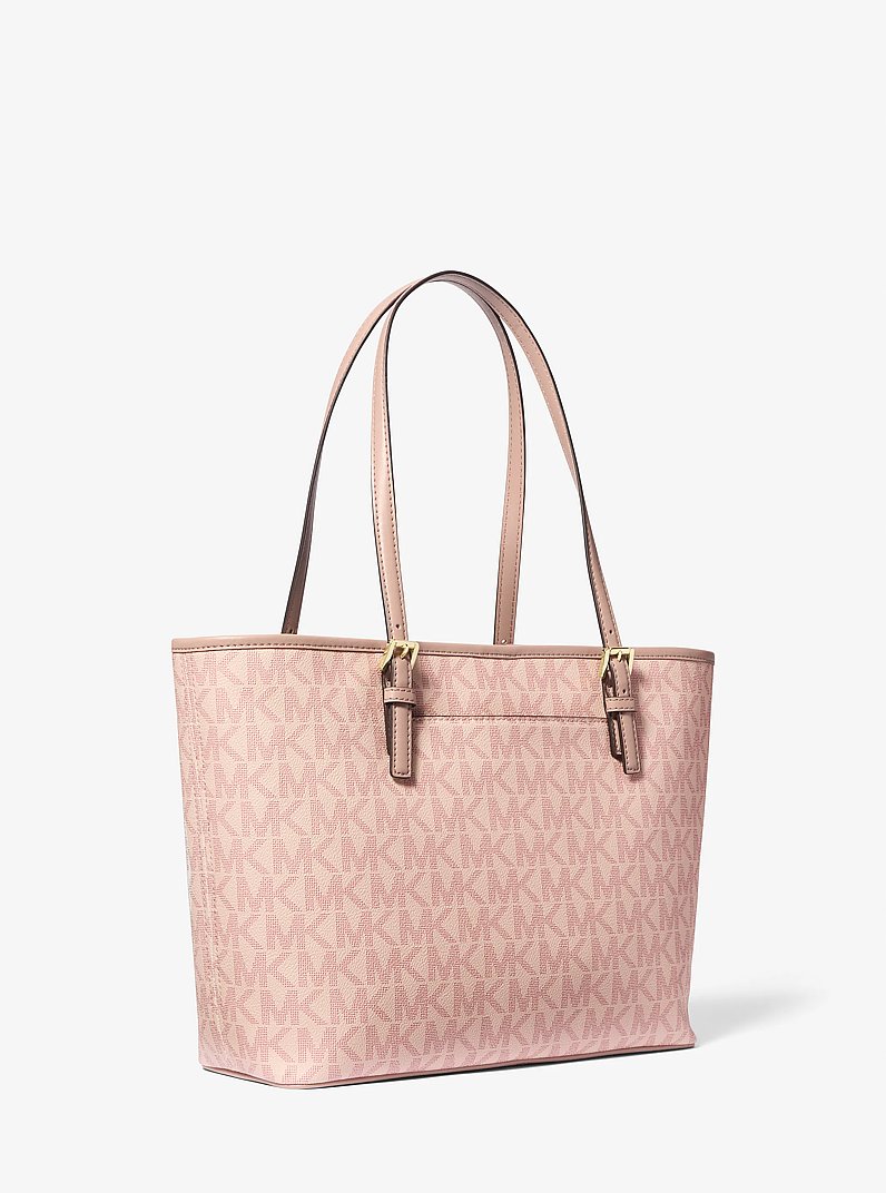 Jet Set Charm Medium Two-Tone Logo Tote Bag in BALLET MULTI | Michael Kors
