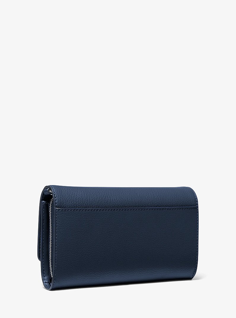 Jet Set Large Leather Crossbody Bag in NAVY | Michael Kors