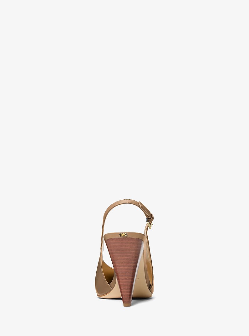 Zapato de sal&oacute;n Electra de piel con tal&oacute;n descubierto in C&Aacute;SCARA | Michael Kors
