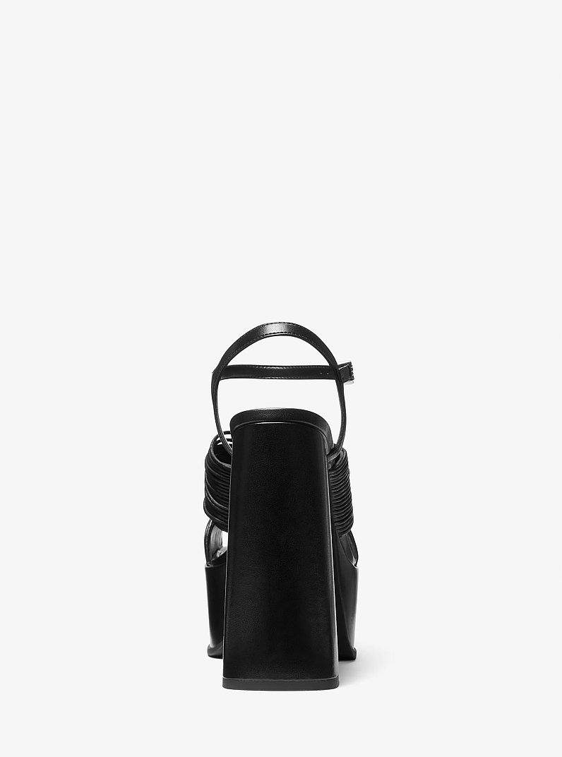 Alessia Platform Sandal in BLACK | Michael Kors