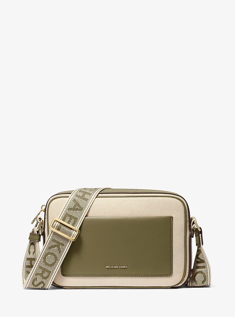 Maeve Large Canvas Crossbody Bag in SAFARI GREEN | Michael Kors