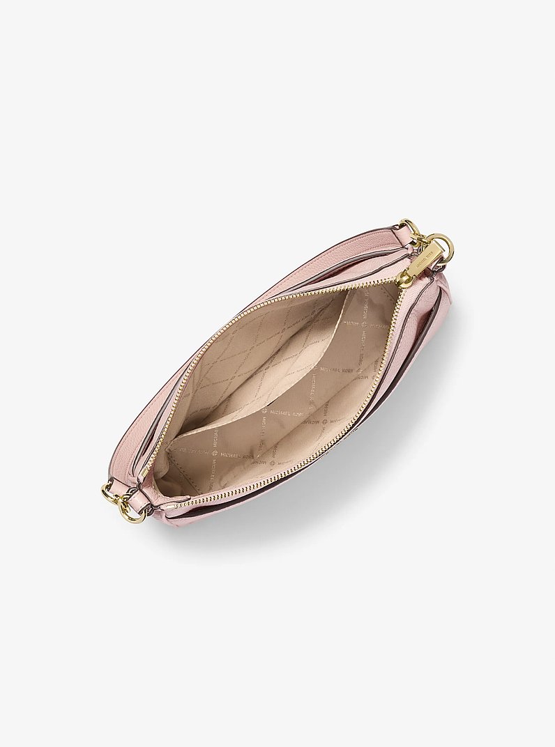 Jet Set Medium Pebbled Leather Convertible Crossbody Bag in SOFT PINK | Michael Kors