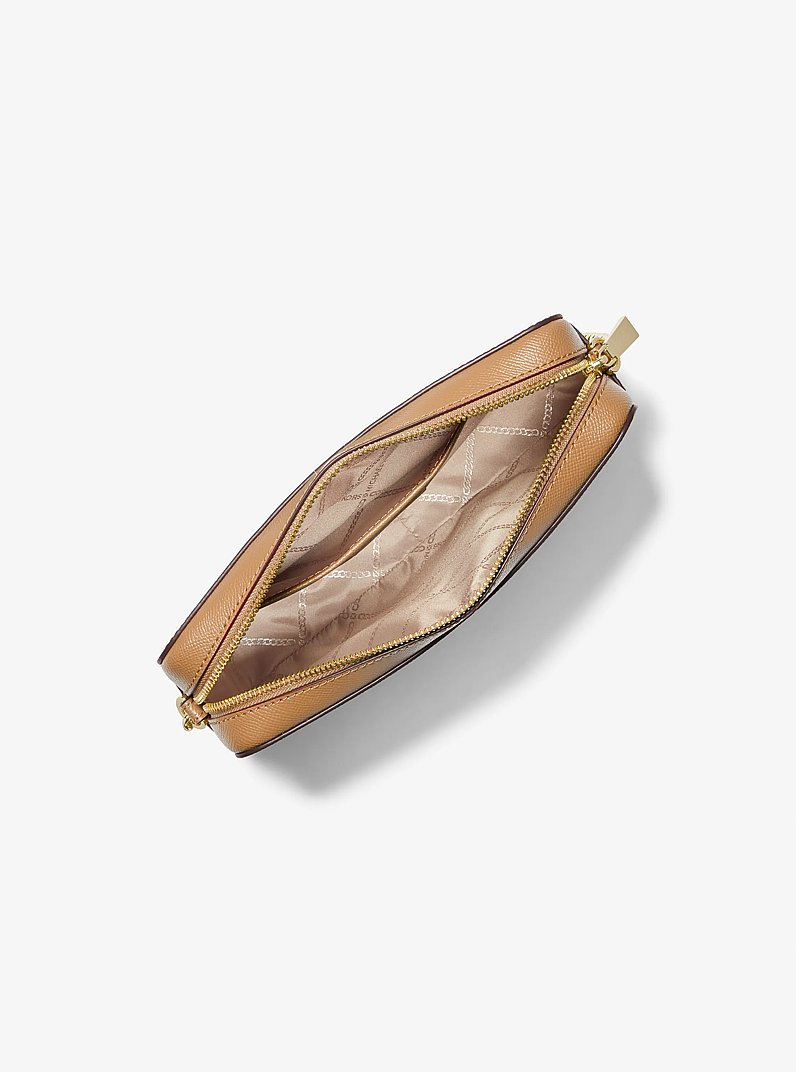 Jet Set Large Saffiano Leather Crossbody Bag in CAMEL | Michael Kors