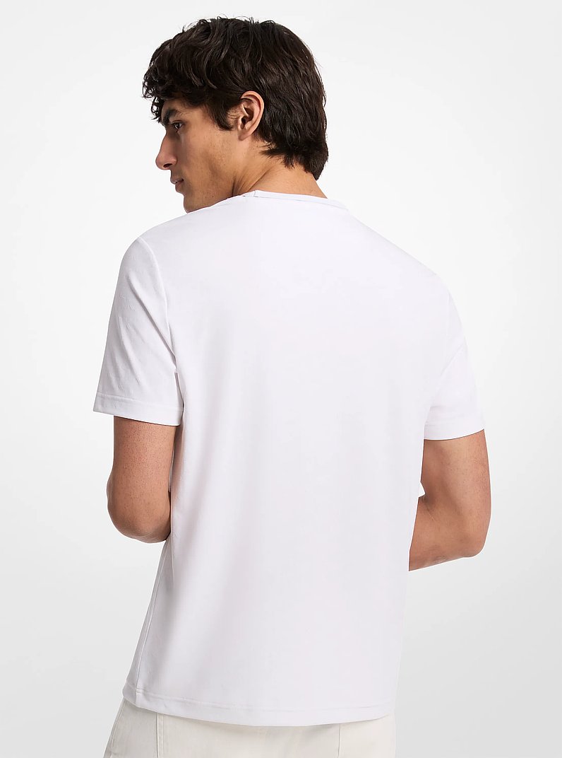 Logo Jacquard T-Shirt in WHITE | Michael Kors